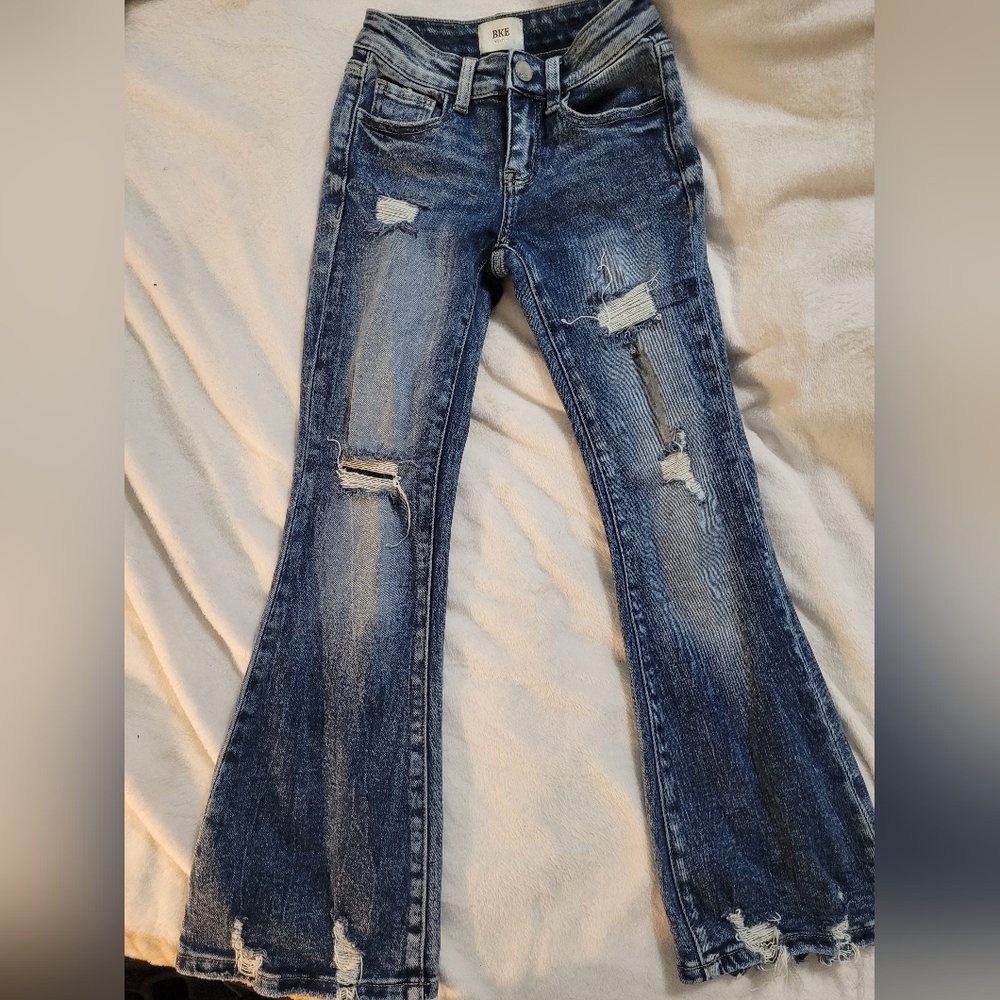 Girls Distressed BKE Jeans